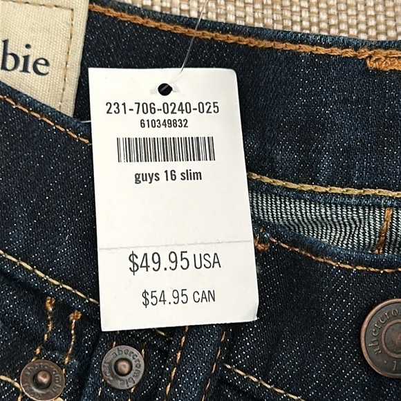 Abercrombie Kids Jeans The A&F Super Skinny Guys 16 Slim New - Picture 9 of 9